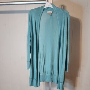 Apt. 9 Women's Teal Open Front Cardigan Loft